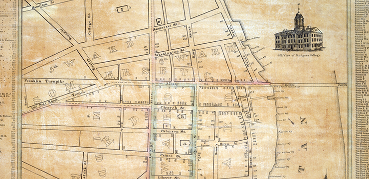 historic map of new brunswick downtown