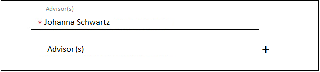 add advisor name