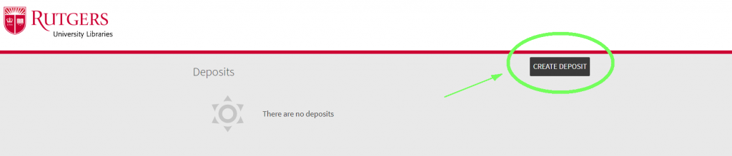 Click on button "Create Deposit"