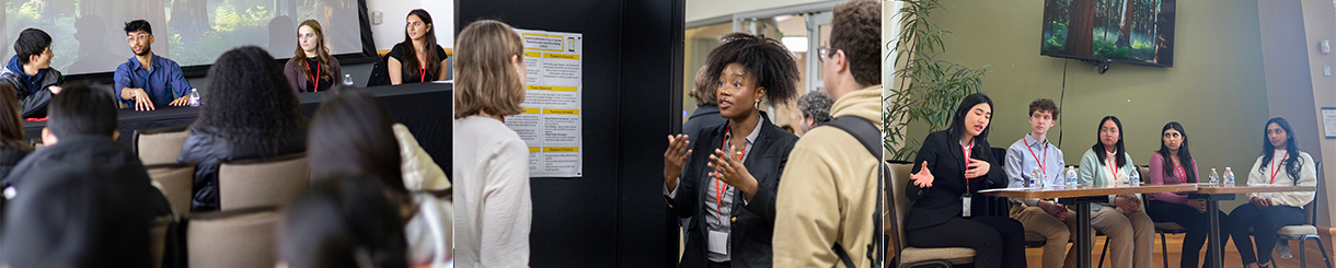 students presenting their posters